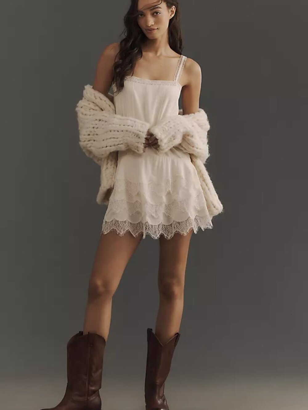 NWOT Reformation Cleodora Dress in Cream White Sleeveless Mini Ruffle Size 4 - Picture 7 of 10